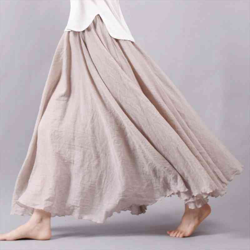 Fashion Women Boho Vintage Pleated Maxi Summer Elastic High Waist Casual Cotton Linen Beach Skirts Faldas Saias, Black
Fashion Women Boho Vintage Pleated Maxi Summer Elastic High Waist Casual Cotton Linen Beach Skirts Faldas Saias, Black