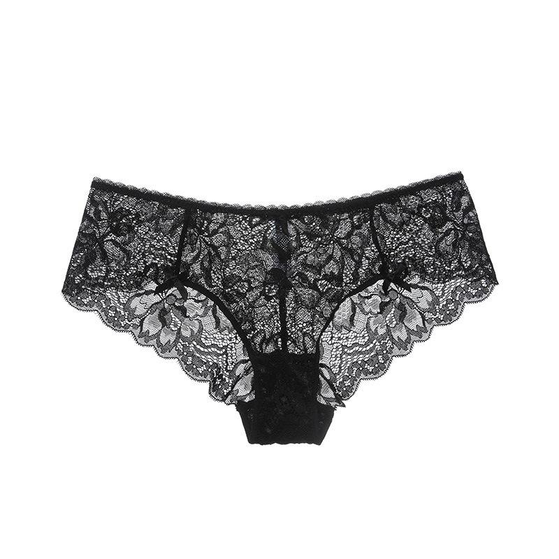 Women' Panties Sexy Lace Underwear High-end Translucent Ladies Low Waist Briefs, Black
Women' Panties Sexy Lace Underwear High-end Translucent Ladies Low Waist Briefs, Black