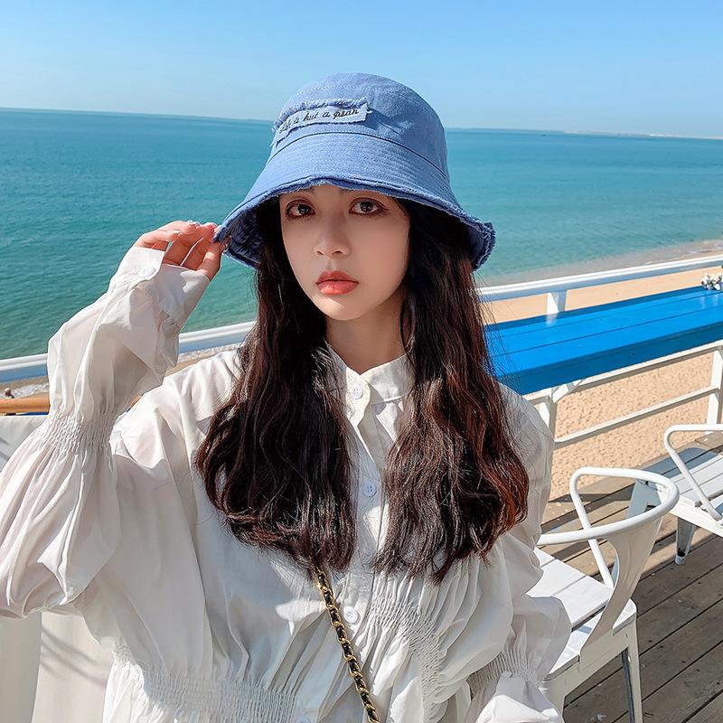 bucket hat Fisherman's Hat Women's spring and summer double sided denim with rough ee to cover the face sun, Brick red
bucket hat Fisherman's Hat Women's spring and summer double sided denim with rough ee to cover the face sun, Brick red