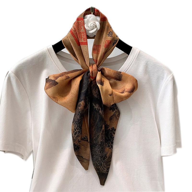 Scarves Fashion 2021 Spring Silk Scarf For Print Feeling Hair Foulard Female Office Neckerchief Lady Bandana Hijab Shawl Wraps
Scarves Fashion 2021 Spring Silk Scarf For Print Feeling Hair Foulard Female Office Neckerchief Lady Bandana Hijab Shawl Wraps