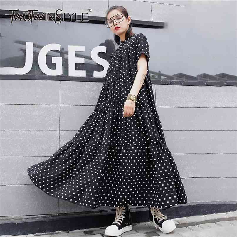 Casual Ankle Length Dress Female Short Sleeve Stand Collar Polka Dot Shirt Dresses Women Summer Fashion 210520, White
Casual Ankle Length Dress Female Short Sleeve Stand Collar Polka Dot Shirt Dresses Women Summer Fashion 210520, White