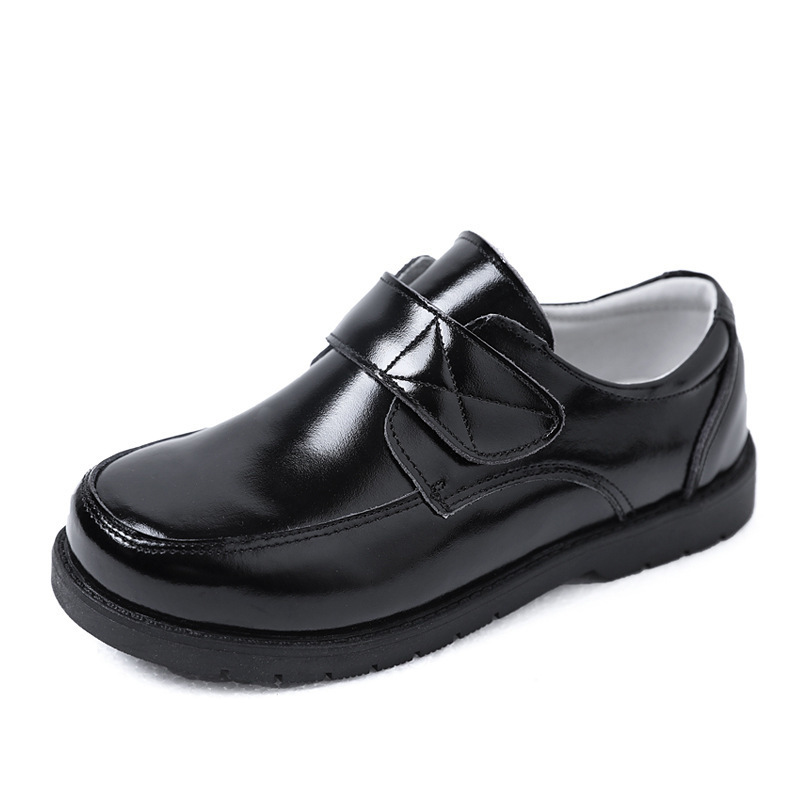 Soft Sole Pupils Spring And Autumn Winter Plush Kids Performance Boys Leather Shoes Students Dance