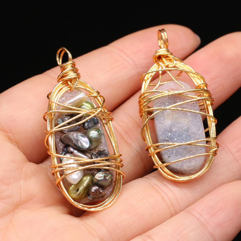 Charms Freshwater Pearl Pendant Copper Wire Winding For DIY Jewelry Making Earrings Necklace Bracelet 20x40mm, Bronze;silver
Charms Freshwater Pearl Pendant Copper Wire Winding For DIY Jewelry Making Earrings Necklace Bracelet 20x40mm, Bronze;silver