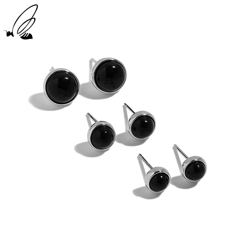 Stud S'STEEL Black Agate Earring Fashion All-match Geometric Circular Sterling Silver 925 Ear For Woman Tragus Piercing Jewelry, Golden;silver
Stud S'STEEL Black Agate Earring Fashion All-match Geometric Circular Sterling Silver 925 Ear For Woman Tragus Piercing Jewelry, Golden;silver