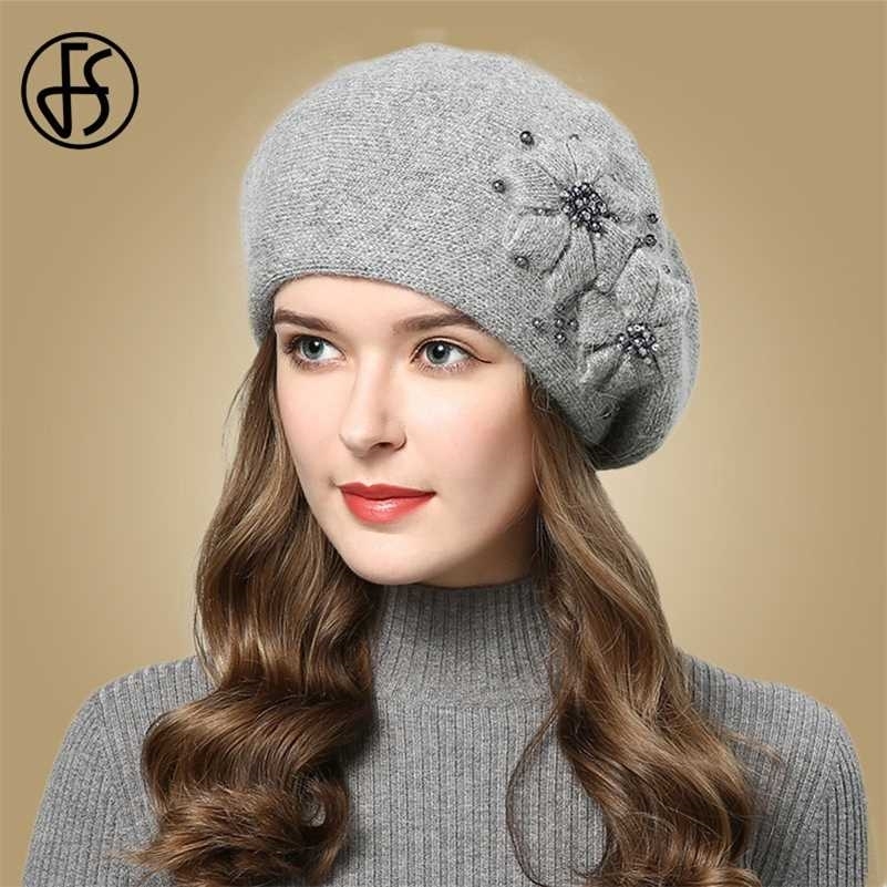 FS Winter Hats For Women Beanie Rabbit Fur Warm Knitted Hat Flower Double Layers Beret Snow Caps Gorros Femme 220108, Blue;gray
FS Winter Hats For Women Beanie Rabbit Fur Warm Knitted Hat Flower Double Layers Beret Snow Caps Gorros Femme 220108, Blue;gray