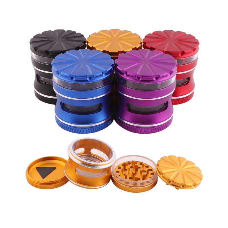 63mm 4 Layers Herb Grinder Cali Crusher Tobacco bag Aluminum Alloy Grinders Cigarette Machine Scraper with Gift Box
63mm 4 Layers Herb Grinder Cali Crusher Tobacco bag Aluminum Alloy Grinders Cigarette Machine Scraper with Gift Box