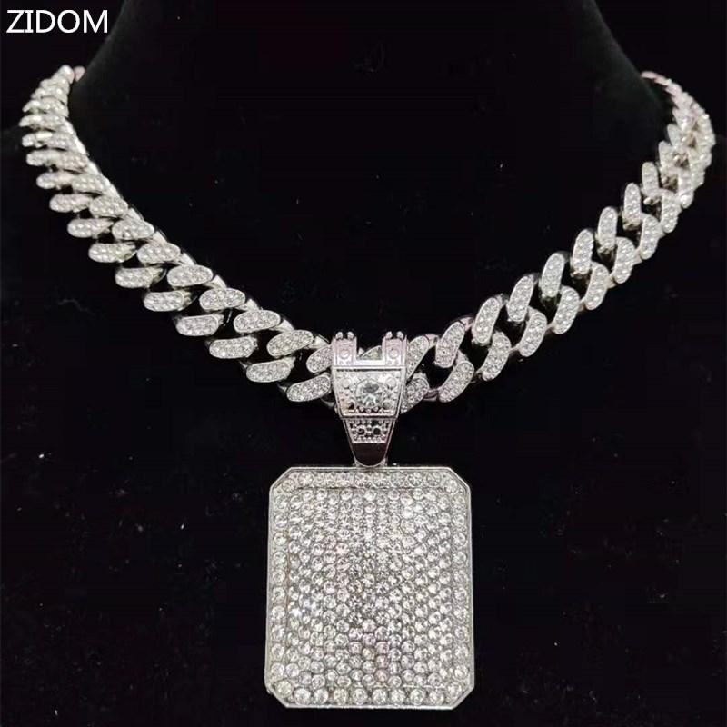 Pendant Necklaces Men Women Hip Hop Dog Tag Necklace With 13mm Miami Cuban Chain Iced Out Bling Hiphop Fashion Charm Jewelry
Pendant Necklaces Men Women Hip Hop Dog Tag Necklace With 13mm Miami Cuban Chain Iced Out Bling Hiphop Fashion Charm Jewelry