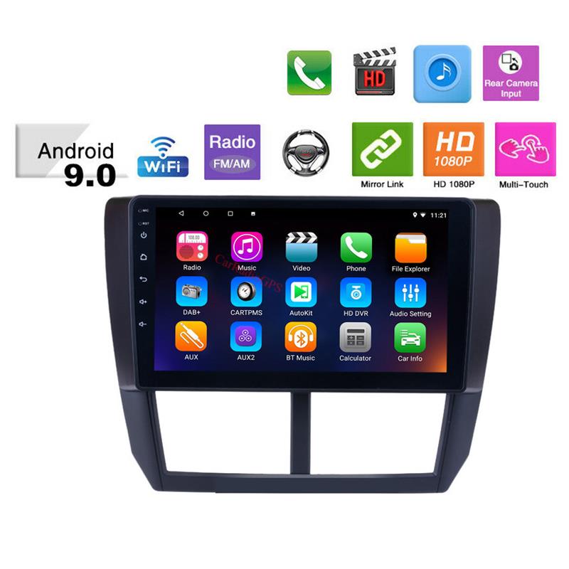 car dvd Multimedia Player for Subaru Forester 2008-2012 GPS Navigation with Wifi OBD Rearview Camera 9 Inch Android 10