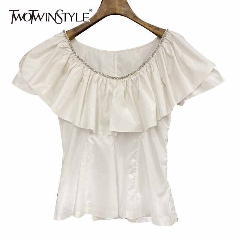 White Casual Patchwork Diamond Shirts For Women O Neck Short Sleeve Straight Blouses Female Summer Fashion 210524, Blue
White Casual Patchwork Diamond Shirts For Women O Neck Short Sleeve Straight Blouses Female Summer Fashion 210524, Blue