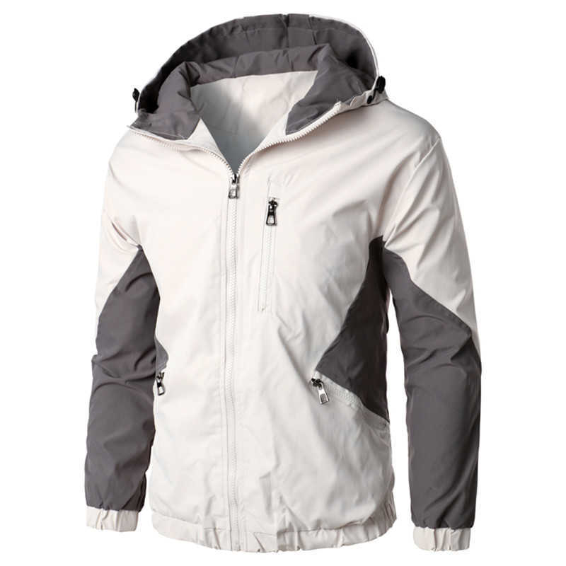 Autumn Winter Hooded Zipper Jacket Men Streetwear Bomber Jacket Windbreaker Mens Sportswear Coat Slim Fit Pilot Outwear 210820