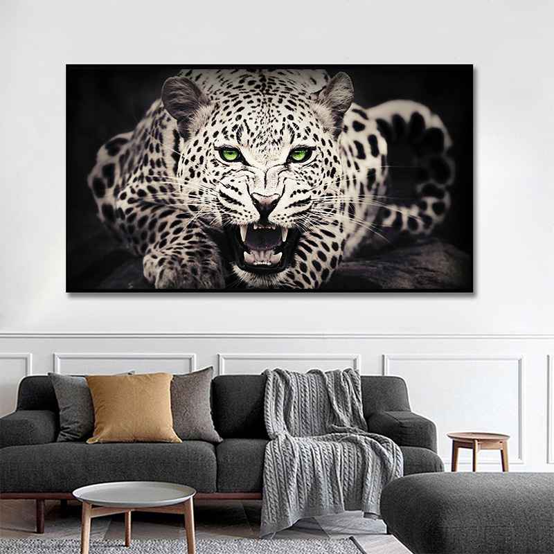 African Large Lion Leopard Animals Face Canvas Paintings Wall Art Posters And Prints Animals Lions Art Pictures For Living Room