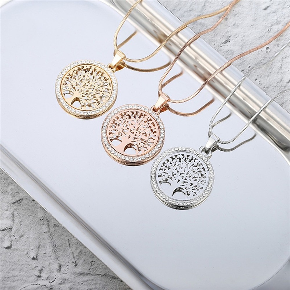 Tree of Life Crystal Round Hollow Pendant Necklace Silver Color Rose Gold for Women 2020 Jewelry Gift
Tree of Life Crystal Round Hollow Pendant Necklace Silver Color Rose Gold for Women 2020 Jewelry Gift