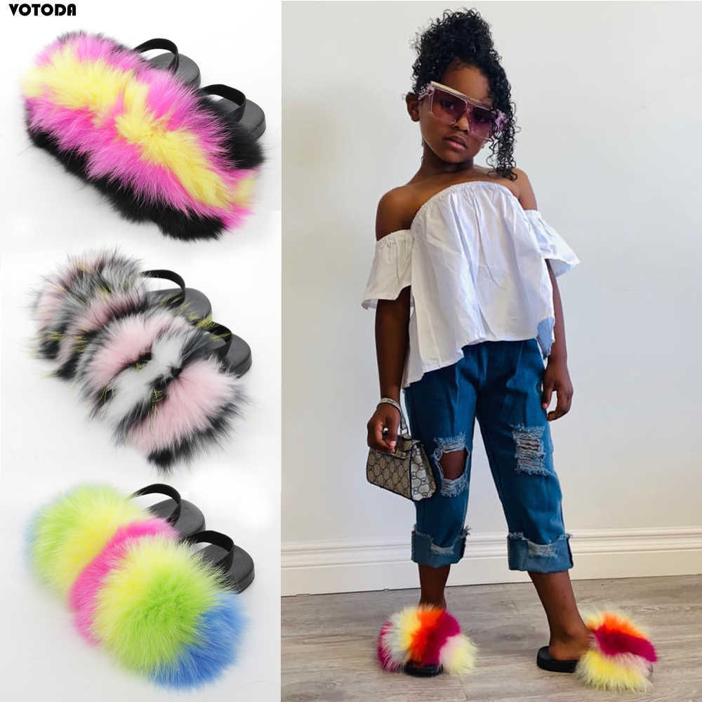 kids Raccoon Fur Slippers Children Strap Home Fluffy Plush Slides Elastic Band Flat Flip Flops girls indoor Casual Flat Sandals H0914, As shown i
kids Raccoon Fur Slippers Children Strap Home Fluffy Plush Slides Elastic Band Flat Flip Flops girls indoor Casual Flat Sandals H0914, As shown i