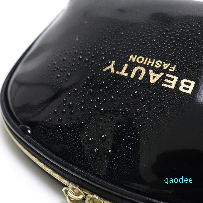 Women Waterproof Makeup Cosmetic Case Solid Color Pen Pencil Bag Zipper Coin Pouch Purse Lip Cellphone Storage Gift
