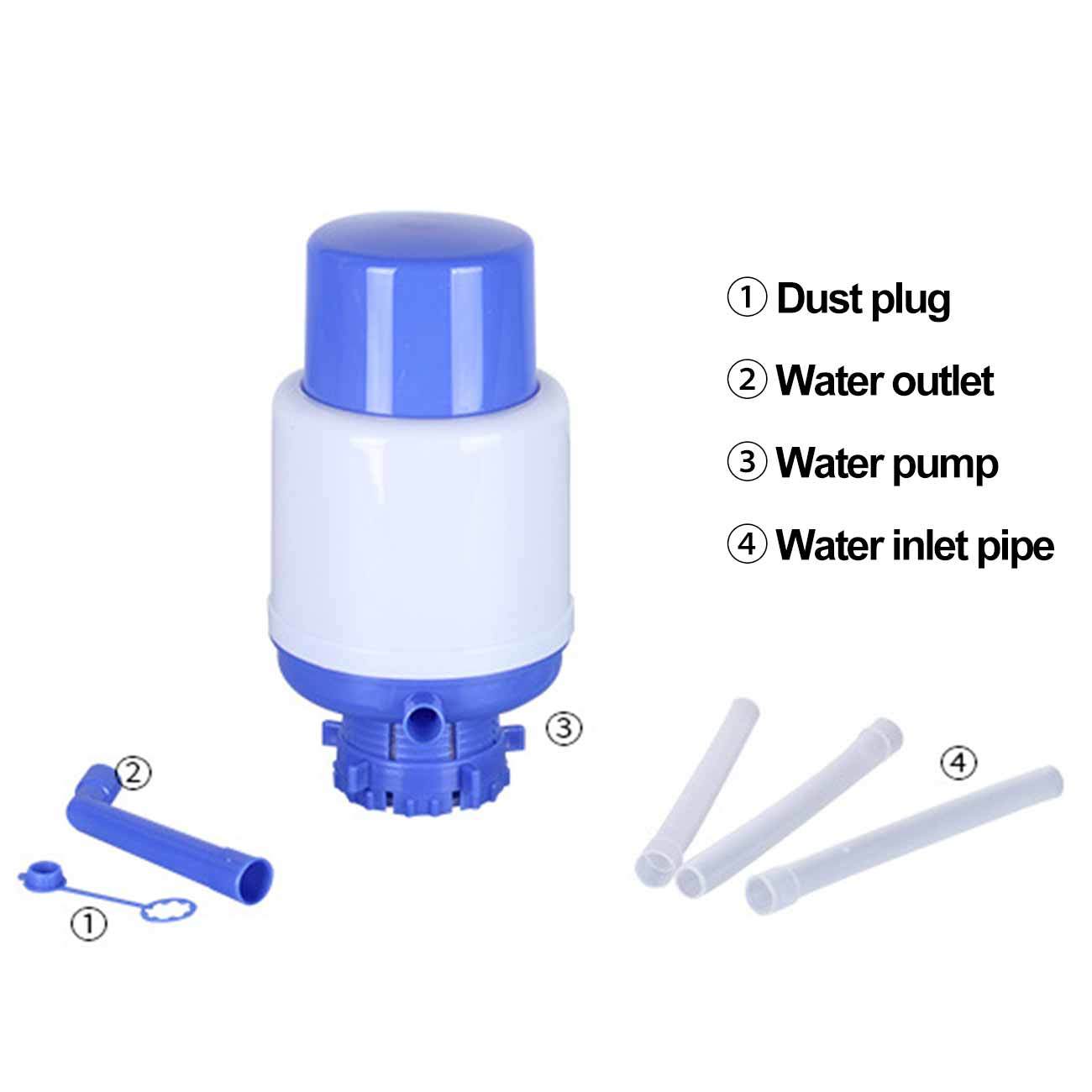Water Bottles Pump Manual Hand Pressure Drinking Fountain Pressure Pump Water Press Pump with an Extra Short Tube Sanitary Cap