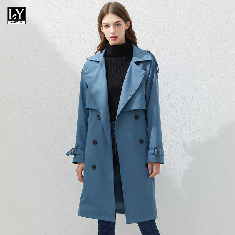 LY VAREY LIN Spring Autumn Women Double Breasted Long Trench Lapel Jacket with Belt Coat Cloak Windbreaker Outwear 210526, Blue
LY VAREY LIN Spring Autumn Women Double Breasted Long Trench Lapel Jacket with Belt Coat Cloak Windbreaker Outwear 210526, Blue