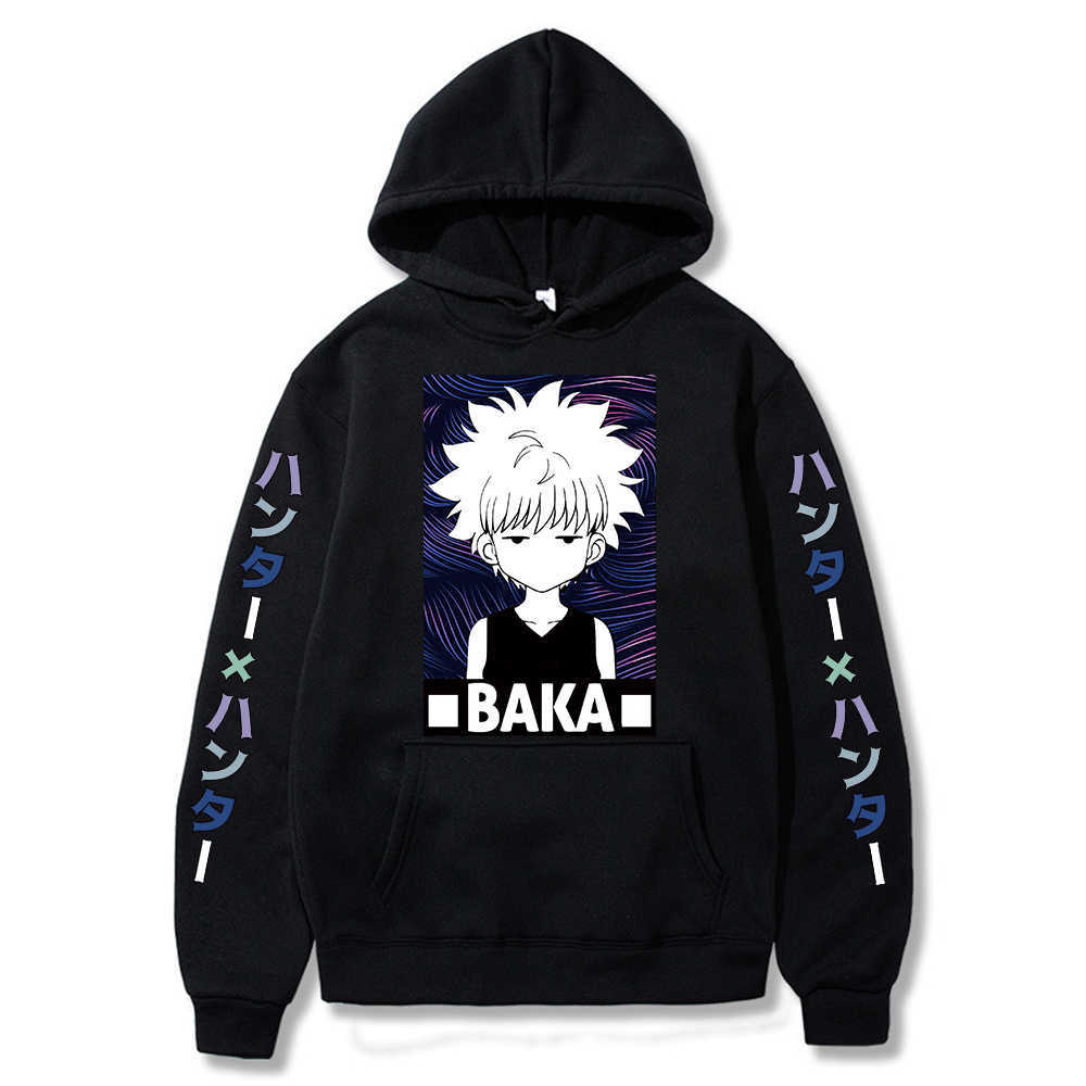 Hunter X Hunter Cute Anime Printed Hoodie Woman 2021 Comfort Killua Baka Harajuku Casual Hoodies Fashion Lace-up Women Hoody Y0727, Black
Hunter X Hunter Cute Anime Printed Hoodie Woman 2021 Comfort Killua Baka Harajuku Casual Hoodies Fashion Lace-up Women Hoody Y0727, Black