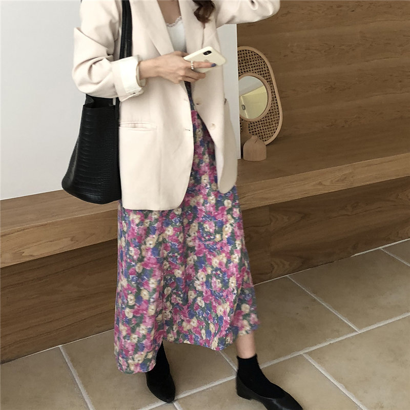 Feminine Fresh Print Florals High Waist Sweet Chic Slim Girls Elegance All Match Streetwear Women A-Line Skirts 210421