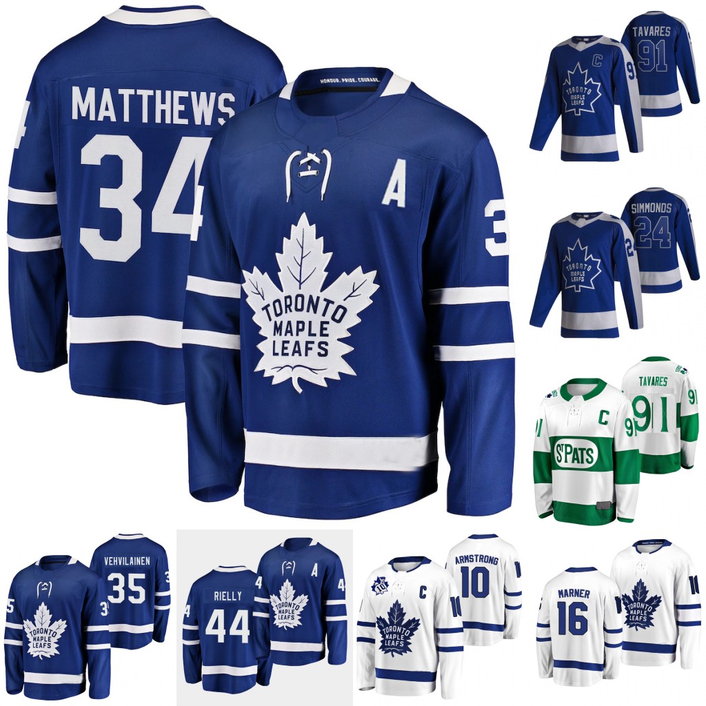 Auston Matthews Toronto Maple Leafs 2021-22 Jersey John Tavares Mitchell Marner Jason Spezza Wayne Simmonds Morgan Rielly Mrazek Armstrong Mrazek Vehvilainen, Mens white 2019 golden edition
Auston Matthews Toronto Maple Leafs 2021-22 Jersey John Tavares Mitchell Marner Jason Spezza Wayne Simmonds Morgan Rielly Mrazek Armstrong Mrazek Vehvilainen, Mens white 2019 golden edition