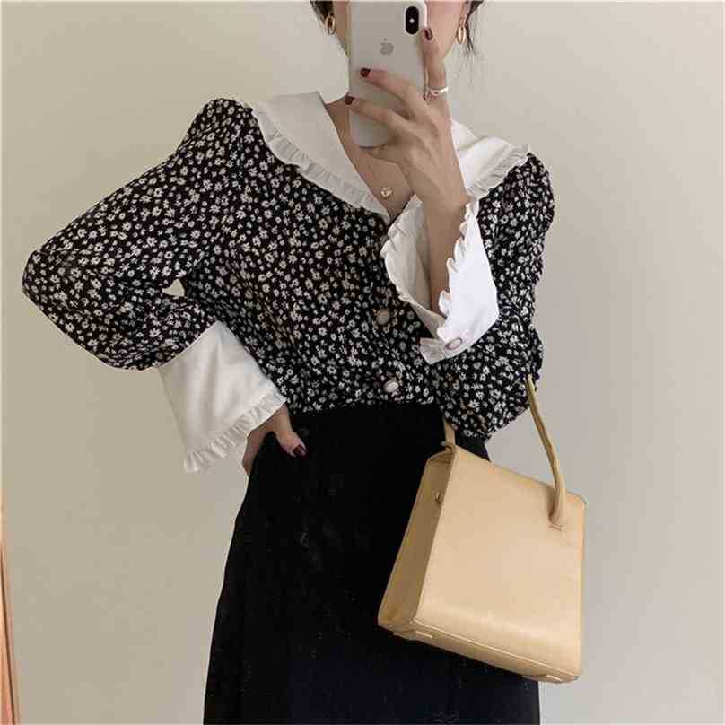 Romance Print-Floral Ruffles Vintage Plus Feminine Elegant Chic Loose Casual Fashion Sweet All-Match Shirts 210525, Photo color
Romance Print-Floral Ruffles Vintage Plus Feminine Elegant Chic Loose Casual Fashion Sweet All-Match Shirts 210525, Photo color
