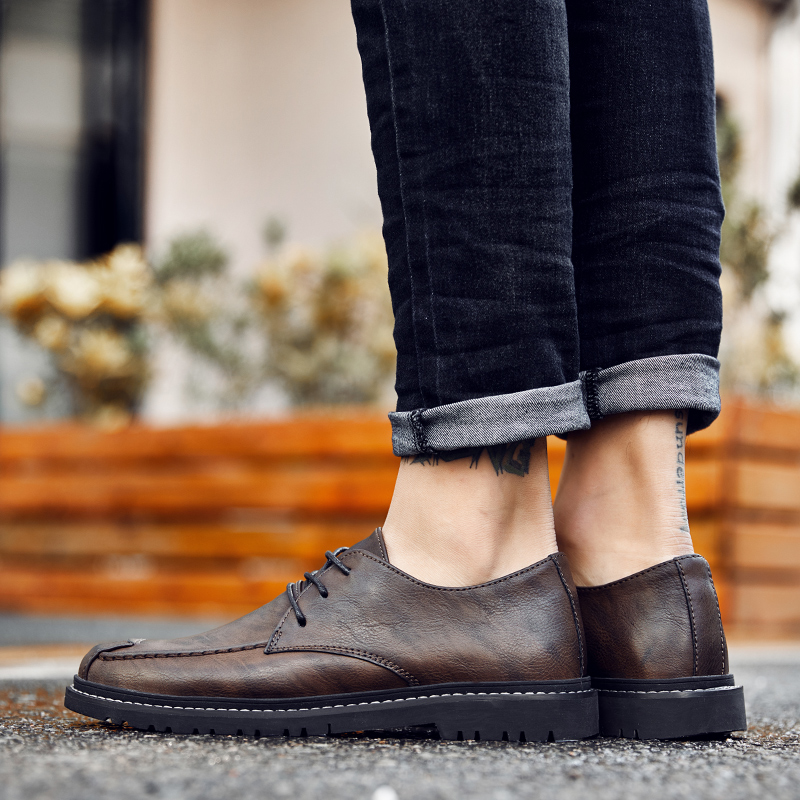 High Quality Mens Dress Shoes Formal Business Leather Shoe Korean Trendy British Style Black Brown Khaki size 38-44 Code 66-1717
High Quality Mens Dress Shoes Formal Business Leather Shoe Korean Trendy British Style Black Brown Khaki size 38-44 Code 66-1717