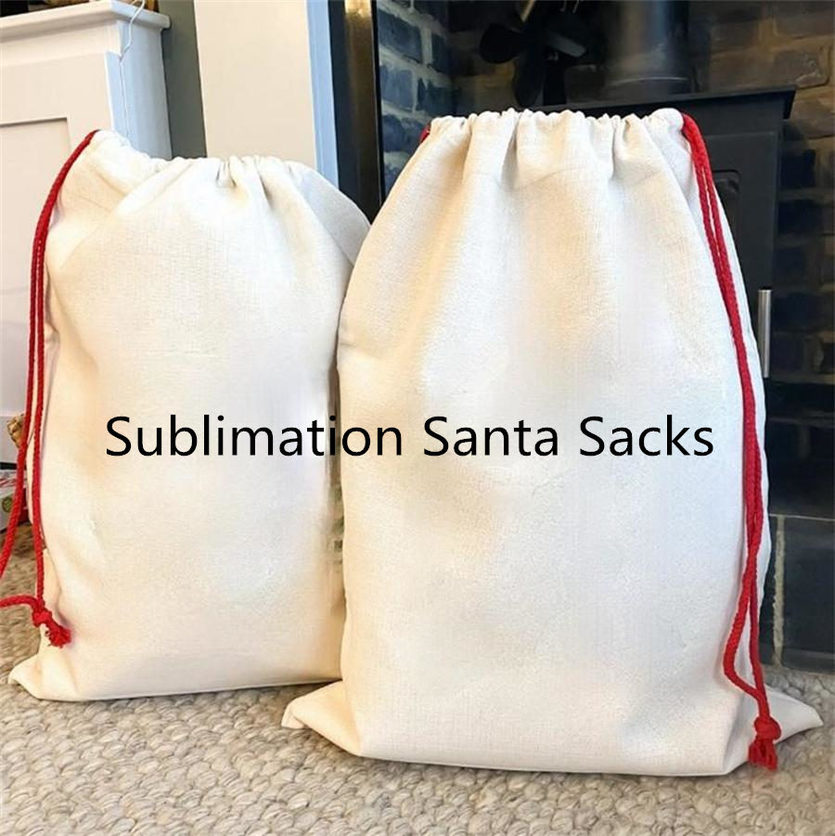 Sublimation Blank Santa Sacks DIY Personlized Drawstring Bag Christmas Gift Bags Pocket Heat Transfer DHL Fast Shipping
Sublimation Blank Santa Sacks DIY Personlized Drawstring Bag Christmas Gift Bags Pocket Heat Transfer DHL Fast Shipping