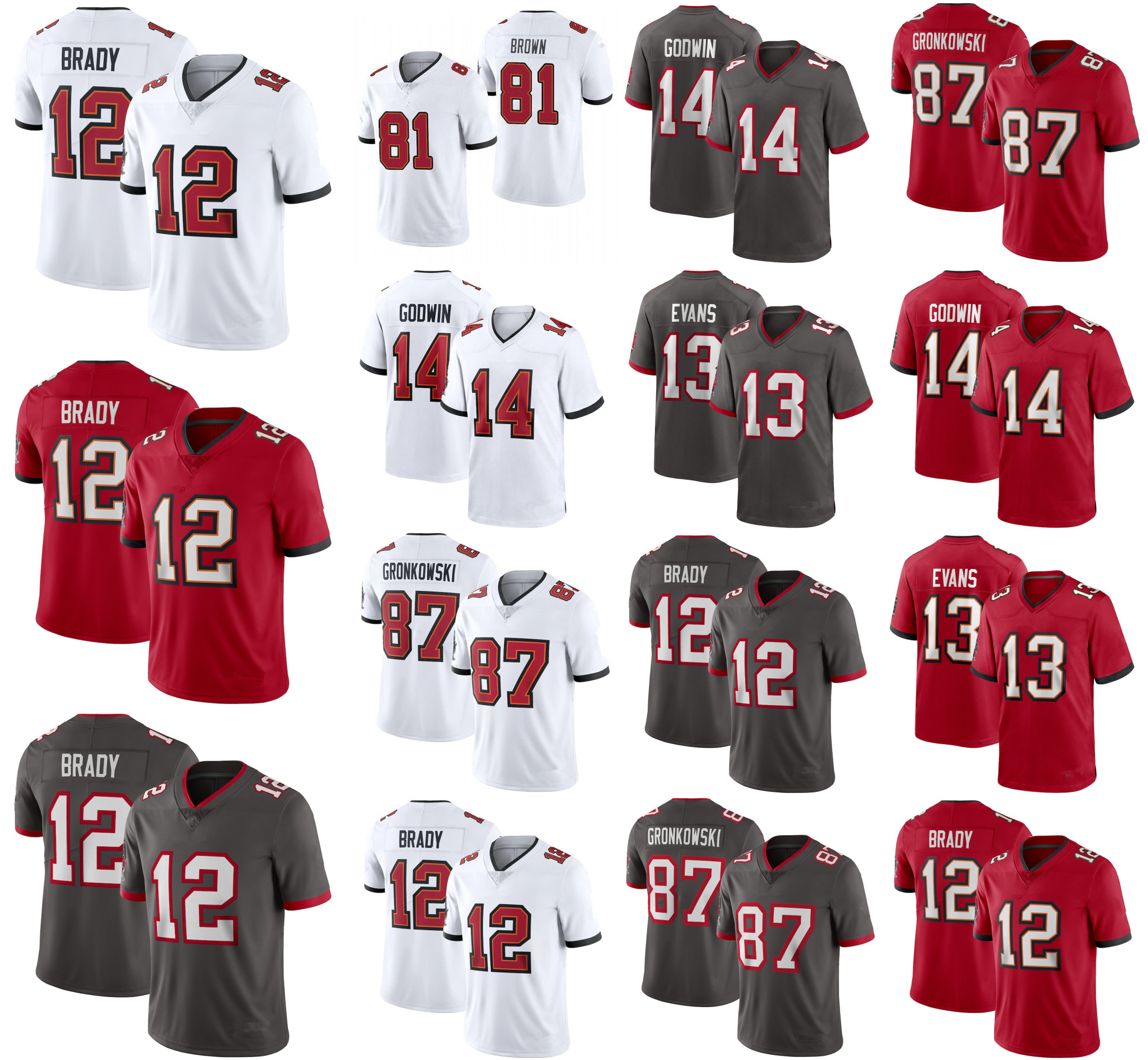 12 Tom Brady Jersey Men women youth 45 Devin White 87 Rob Gronkowski 14 Chris Godwin 13 Mike Evans 54 Lavonte David 81 Antonio Brown Football Jerseys, Black;red
12 Tom Brady Jersey Men women youth 45 Devin White 87 Rob Gronkowski 14 Chris Godwin 13 Mike Evans 54 Lavonte David 81 Antonio Brown Football Jerseys, Black;red
