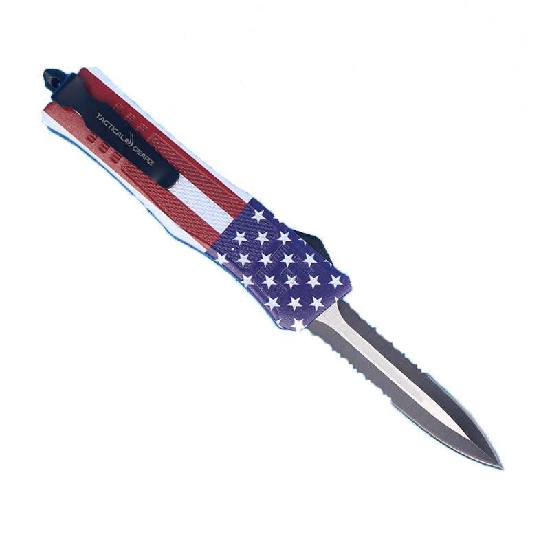 Allvin Flag 8.2 Inch Medium 616 Auto Tactical Knife 440C Double Edge Half Serration Blade EDC Pocket Knives Survival Gear
Allvin Flag 8.2 Inch Medium 616 Auto Tactical Knife 440C Double Edge Half Serration Blade EDC Pocket Knives Survival Gear