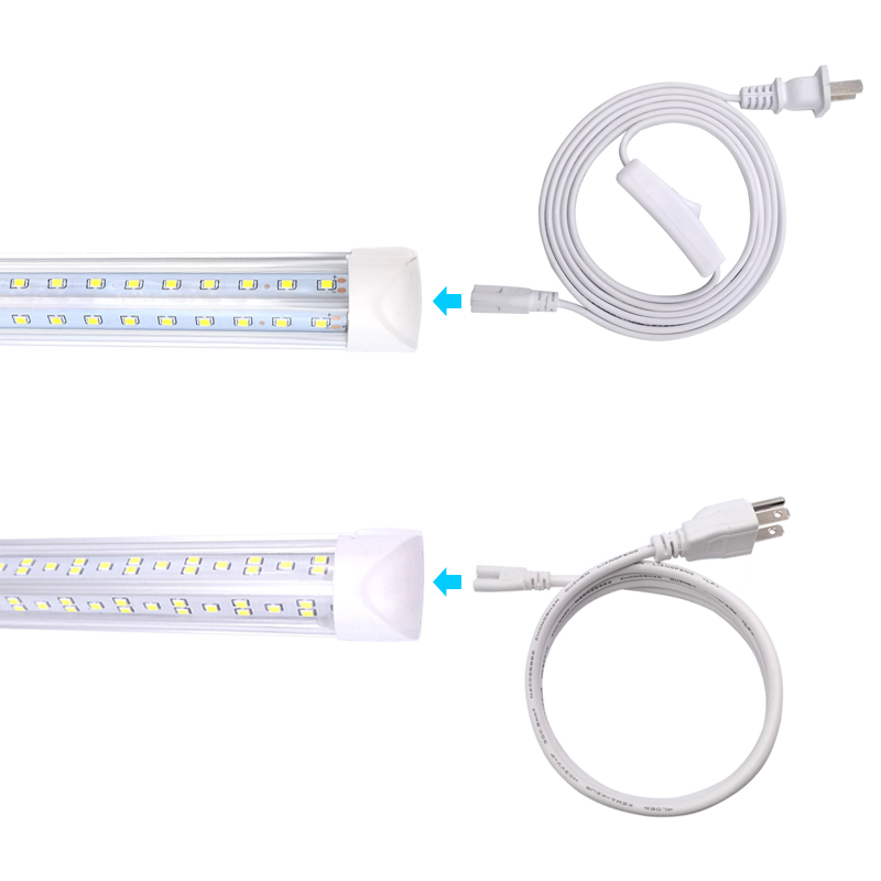 4Ft 8Ft V Shape Integrate LED Tube Light 4 Rows 144W 8 Ft Feet Cooler Door Freezer Lighting SMD2835 Factory Warehouse Garage Lamp
