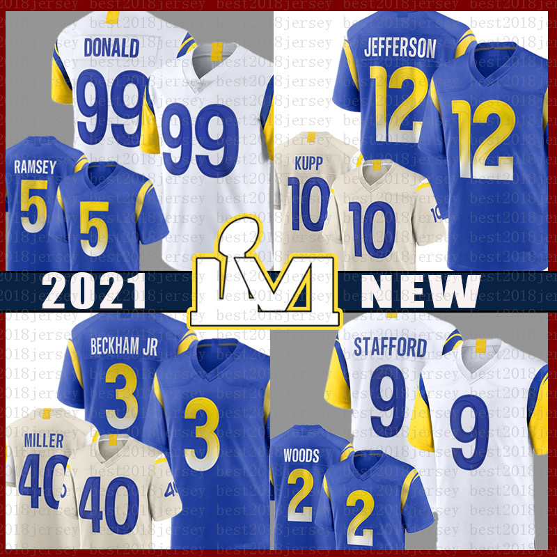 9 Matthew Stafford 99 Aaron Donald Jersey 12 Van Jefferson Football Jalen Ramsey Andrew Whitworth Odell Beckham Jr. Cooper Kupp Von Miller Robert Woods DeSean Jackson, 2021 mens jersey(haid)
9 Matthew Stafford 99 Aaron Donald Jersey 12 Van Jefferson Football Jalen Ramsey Andrew Whitworth Odell Beckham Jr. Cooper Kupp Von Miller Robert Woods DeSean Jackson, 2021 mens jersey(haid)