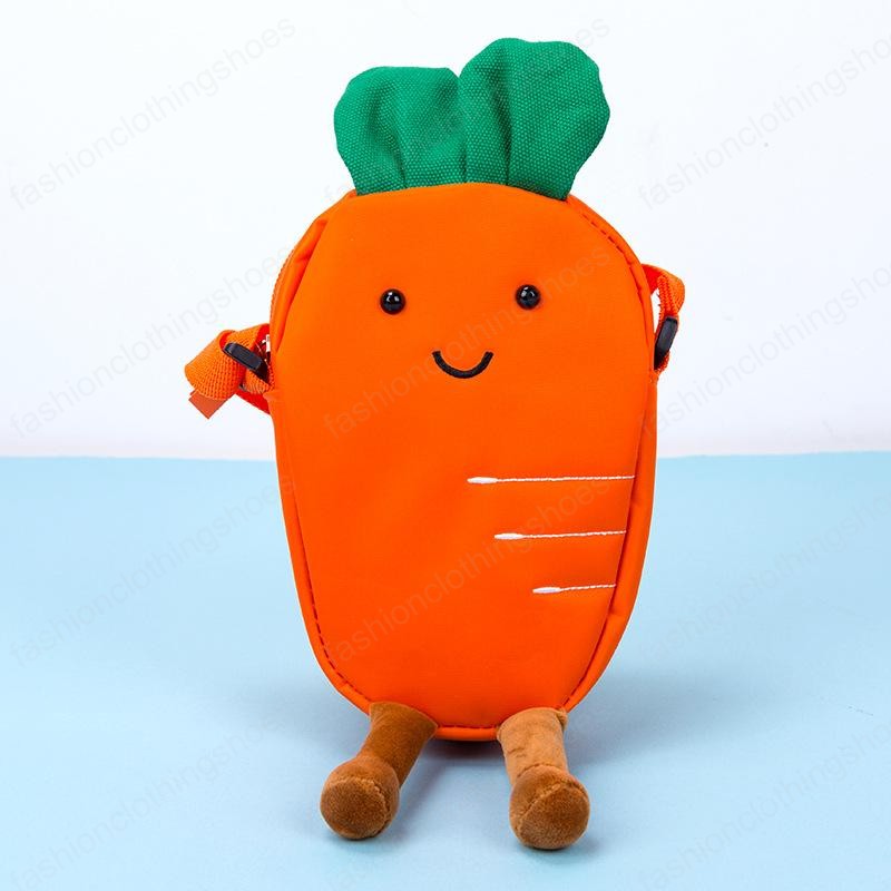 Baby Purse Kids watermelon Radish Pineapple Mushroom Messenger Bag Fashion sweet One-shoulder Bags Girls All-match Cross-body Bags Children Snack Cand