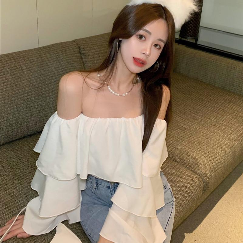 Women's Blouses & Shirts 2021 Spring And Summer Off-Shoulder Ruffled Chiffon Shirt Women 's Fashionable Design Temperament Casual White
Women's Blouses & Shirts 2021 Spring And Summer Off-Shoulder Ruffled Chiffon Shirt Women 's Fashionable Design Temperament Casual White
