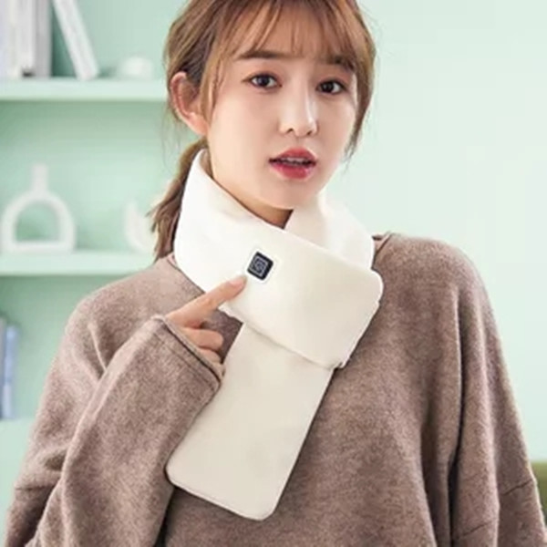 Unisex Rechargeable Heated Scarf Winter Fever Scarf Heated Scarf USB Neck Wrap with Power bank 80 cm Length