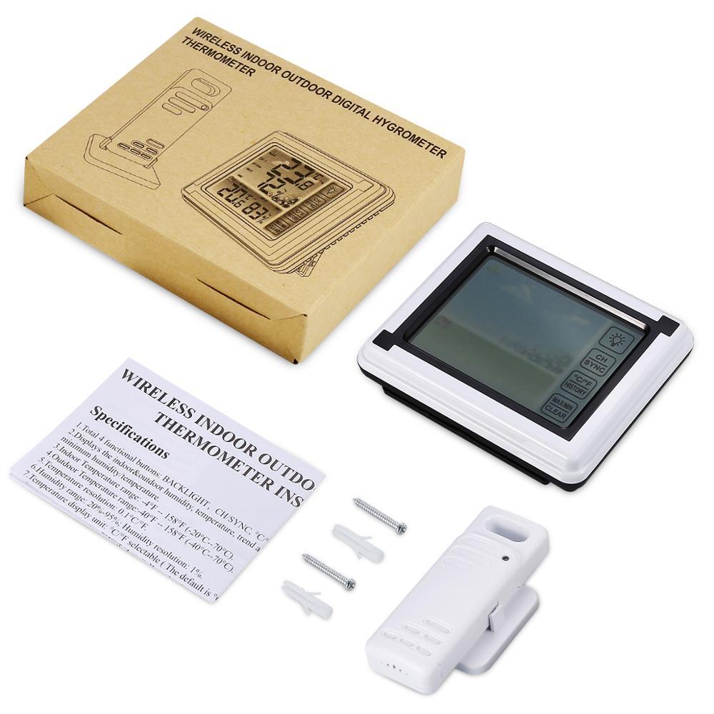 Digital electronic thermometer meter wireless moisture monitor indoor air with 1 sensors