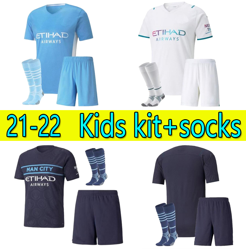 Kids kit+Socks 2021 2022 ManCHEster soccer jerseys 21 22 G. JESUS CITY STERLING DE BRUYNE FODEN BERNARDO Grealish Home away third football shirts MAN uniform
Kids kit+Socks 2021 2022 ManCHEster soccer jerseys 21 22 G. JESUS CITY STERLING DE BRUYNE FODEN BERNARDO Grealish Home away third football shirts MAN uniform