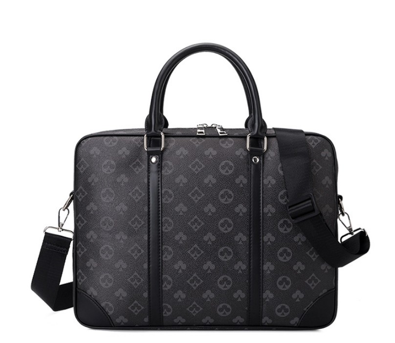 Men Shoulder Briefcase Black Leather Designer Handbag Business women Laptop Messenger Bag Letter Print Big size wallets, With logo
Men Shoulder Briefcase Black Leather Designer Handbag Business women Laptop Messenger Bag Letter Print Big size wallets, With logo