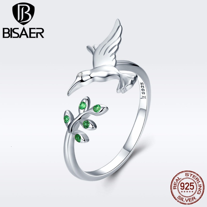 925 Sterling Silver Flying Bird Tree Leaves Hummingbirds Adjustable Finger for Women Fashion Engagement Ring Jewelry Ecr323
925 Sterling Silver Flying Bird Tree Leaves Hummingbirds Adjustable Finger for Women Fashion Engagement Ring Jewelry Ecr323