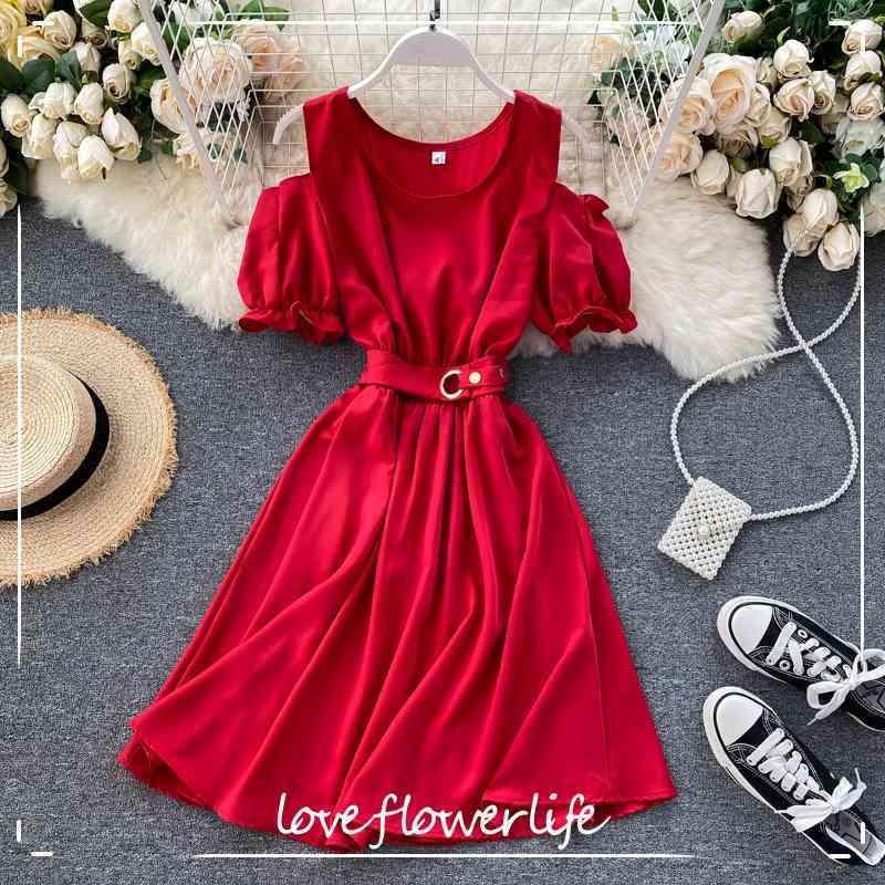 Slim Sexy Off Shoulder Summer Short Tie Dress Vestido De Festa Women Party High Waist Dress Casual A-line Dresses 210521