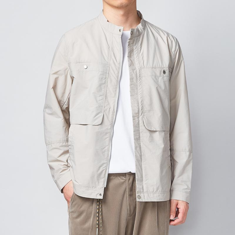 Men's Jackets Give Me The 2021 Spring Outfits Wind Coat Collar Jacket Male Single Thin Men 8653, Black