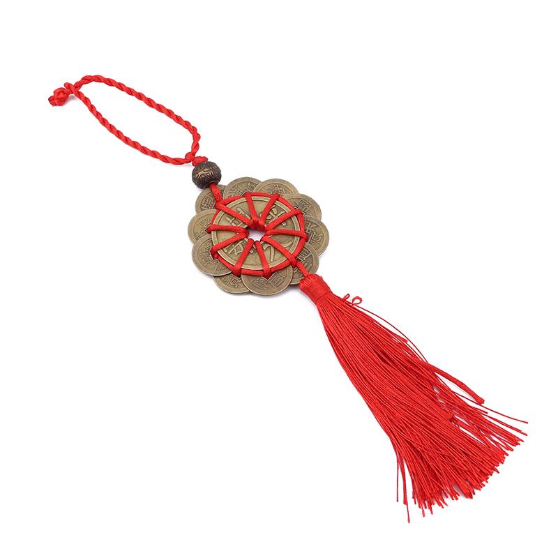 Interior Decorations Lucky Charm Antique Coins Prosperity Protection Good Luck Hand Made Car Decoration Red Chinese Knot Pendant Hanging
Interior Decorations Lucky Charm Antique Coins Prosperity Protection Good Luck Hand Made Car Decoration Red Chinese Knot Pendant Hanging