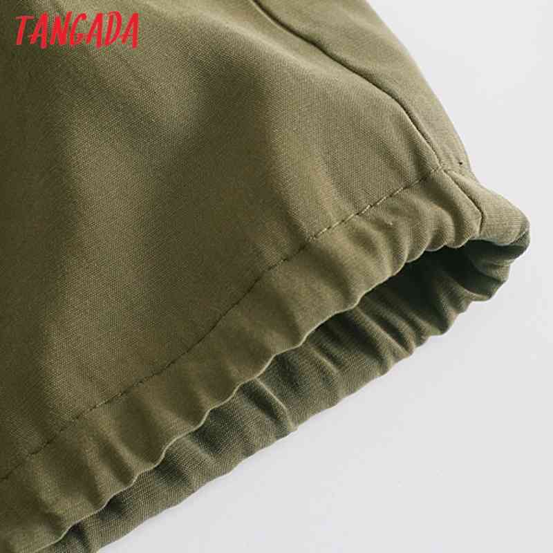 Women Retro Amy Green Oversize Crop Long Sleeve Chic Female Short Blouse Shirt Tops JE18 210416