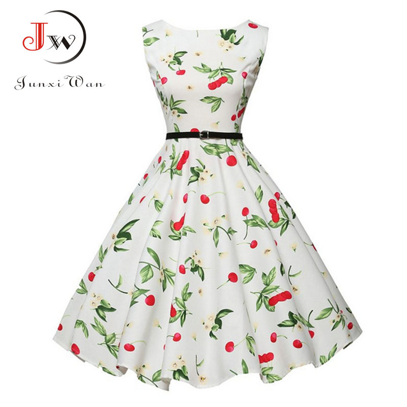 Summer Plus Size Dress Women Red Black Vintage 50s Rockabilly Robe Retro Party Feminino Vestidos 210409