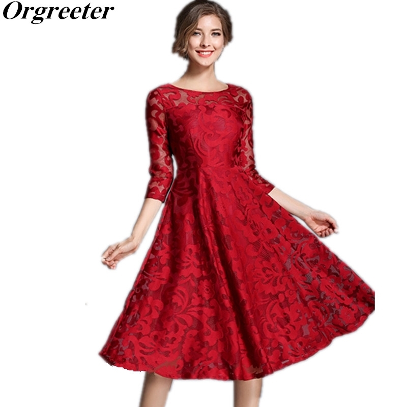 Large Size 3XL 4XL 5XL Summer Autumn Lace Dress Work Casual Slim Fashion O-neck Sexy Hollow Out Women A-line Vintage Dresses 210525, Black
Large Size 3XL 4XL 5XL Summer Autumn Lace Dress Work Casual Slim Fashion O-neck Sexy Hollow Out Women A-line Vintage Dresses 210525, Black