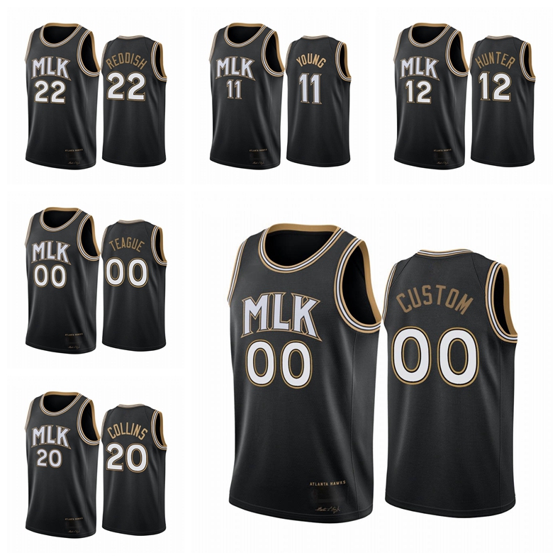 Atlanta Hawks MEN Cam Reddish Trae Young Jeff Teague John Collins 2020-21 Reddish MLK Custom Jersey, Black
Atlanta Hawks MEN Cam Reddish Trae Young Jeff Teague John Collins 2020-21 Reddish MLK Custom Jersey, Black