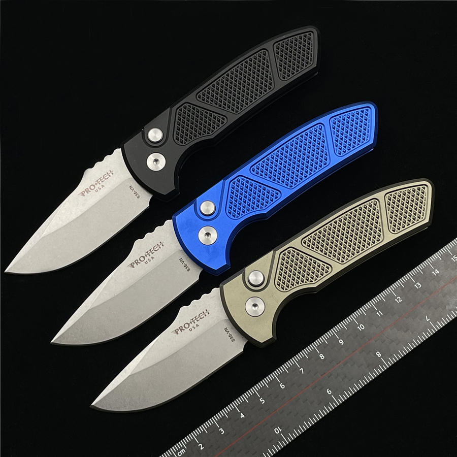 Pro-Tech LG415DLC "SBR Grip Milled AUTO knife CPM S35VN steel DLC coating Outdoor camping hunting pocket EDC tool knife
Pro-Tech LG415DLC "SBR Grip Milled AUTO knife CPM S35VN steel DLC coating Outdoor camping hunting pocket EDC tool knife