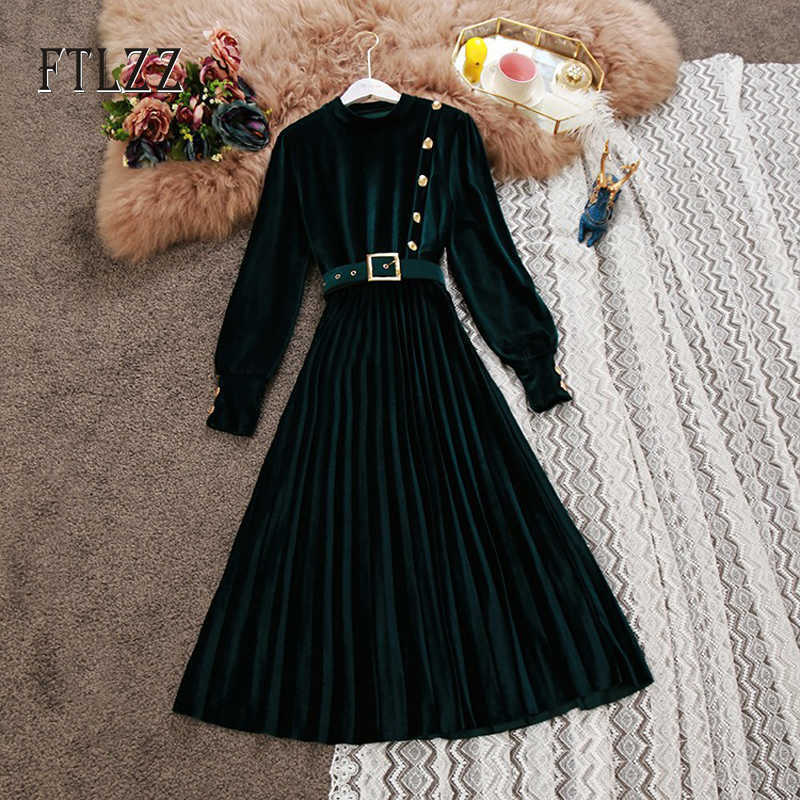 Autumn Winter Vintage Dres Slim Long Sleeve A-line Office Wear Robe Ladies Elegant Velvet Midi Dresses Vestidos 210602
Autumn Winter Vintage Dres Slim Long Sleeve A-line Office Wear Robe Ladies Elegant Velvet Midi Dresses Vestidos 210602