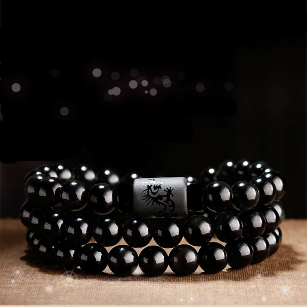 Hand catenary Dragon Phoenix multi circle hand string crystal gift imitation Obsidian Bracelet, Black
Hand catenary Dragon Phoenix multi circle hand string crystal gift imitation Obsidian Bracelet, Black