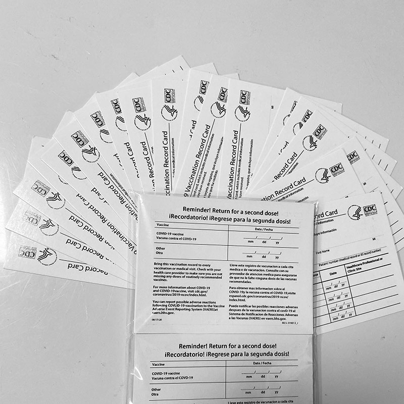 Vaccinated Cards 4*3 inch Vaccination Record Card Files Paper Bussiness-Card Fill the information yourself Universal
Vaccinated Cards 4*3 inch Vaccination Record Card Files Paper Bussiness-Card Fill the information yourself Universal