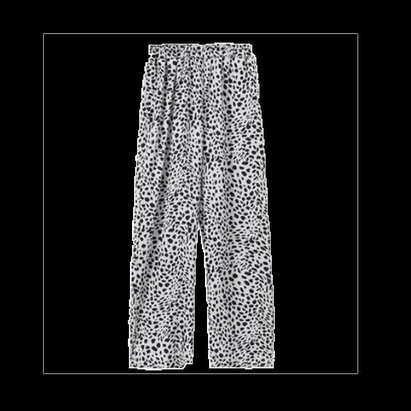 Pants & Capris Thin Sping Wild Casual Plus Size High Waist Leopard Wide Leg Women Loose Pantalones De Mujer Drop 210429
