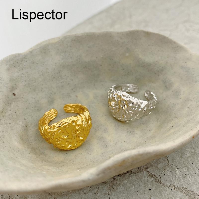Cluster Rings Lispector 925 Sterling Silver French Irregular Tin Foil For Women Men Geometric Dent Texture Ring Unisex Punk Jewelry Gift, Golden;silver
Cluster Rings Lispector 925 Sterling Silver French Irregular Tin Foil For Women Men Geometric Dent Texture Ring Unisex Punk Jewelry Gift, Golden;silver